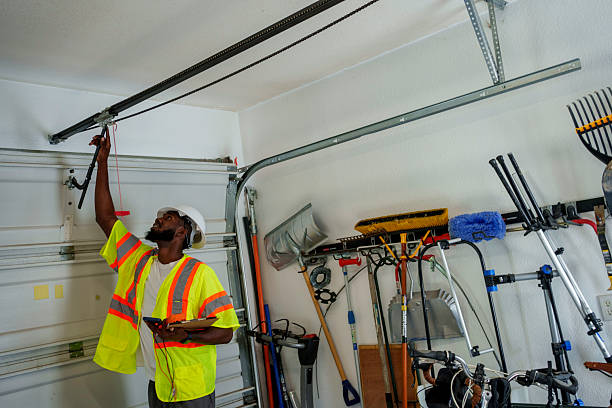 Professional Garage Door Installation technician working in Blue Earth County County, MN
